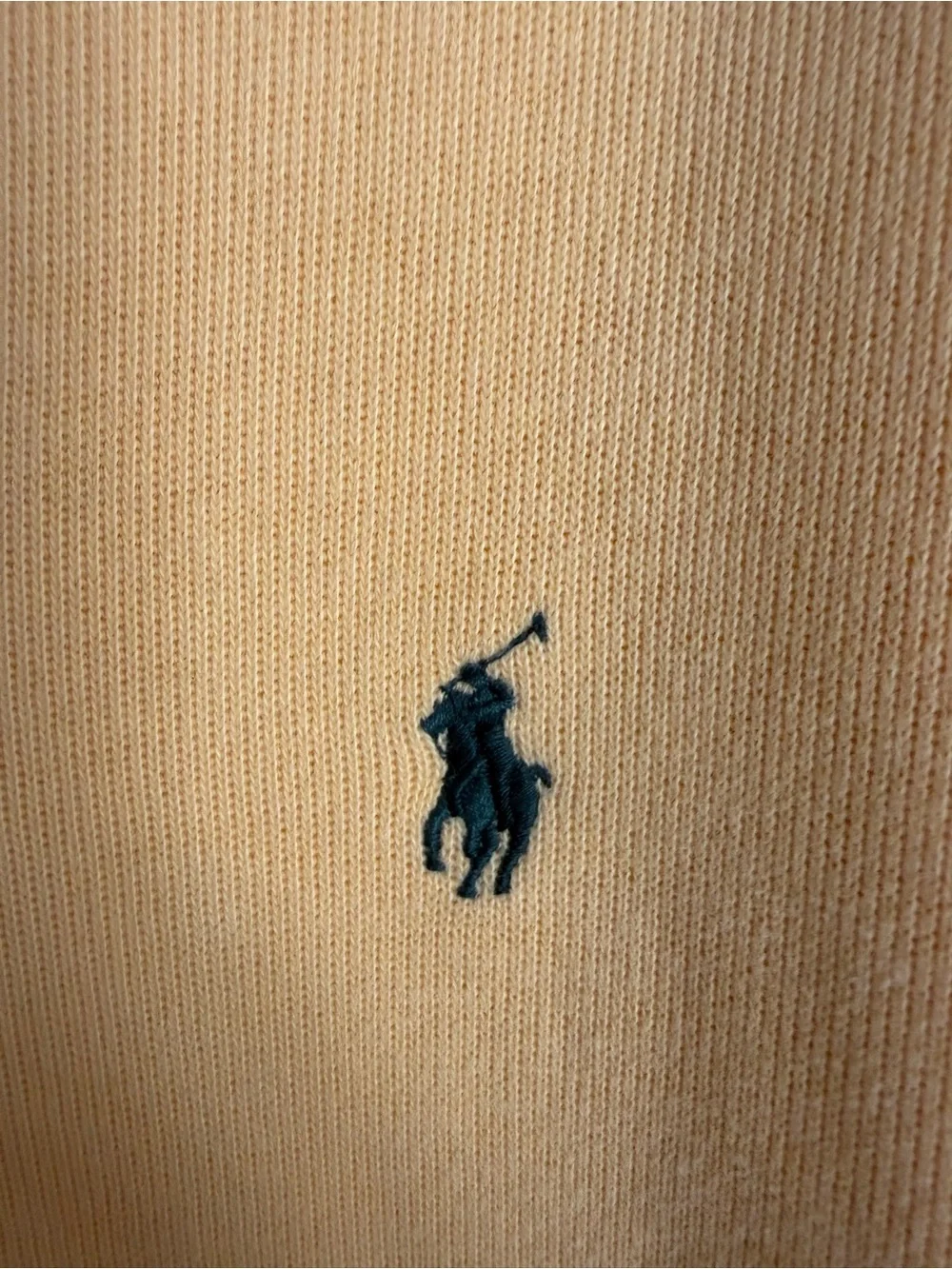 Polo by Ralph Lauren Yellow Quarter-Zip  100% Cotton Long-Sleeve Shirt